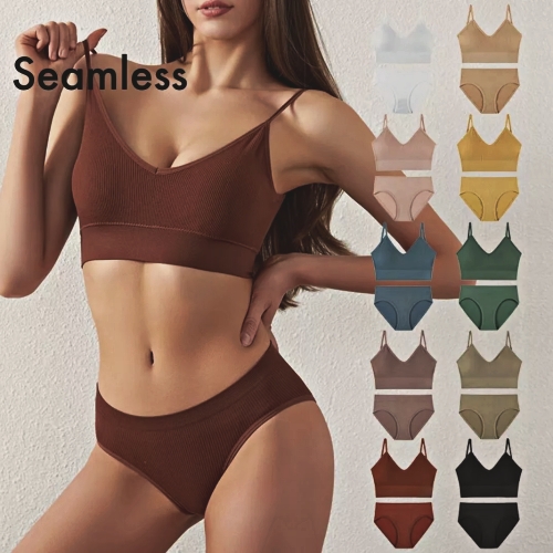 Bra Set (áo và quần lót) không viền, thoáng khí